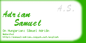 adrian samuel business card